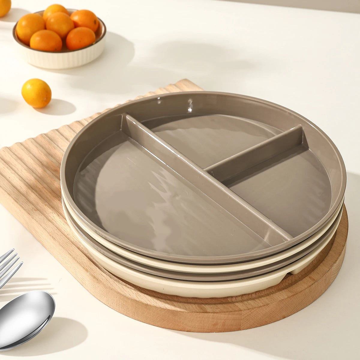 Portion Plate - 2 Pack (Beige)