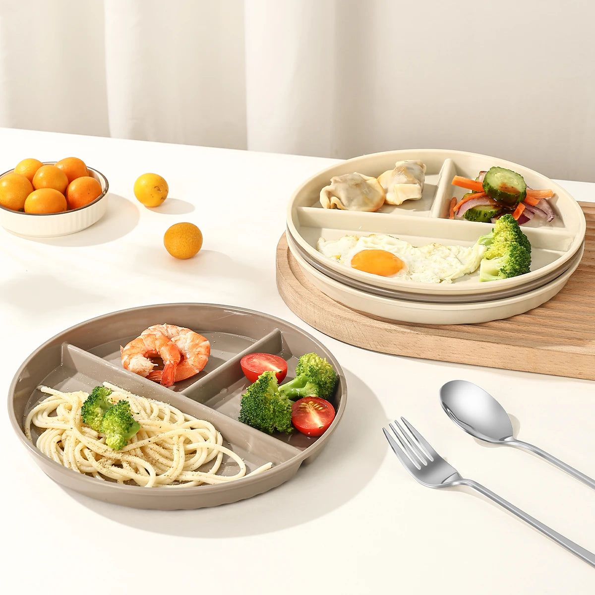 Portion Plate - 2 Pack (Beige)